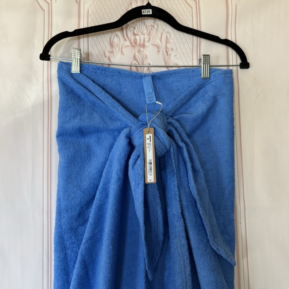 Skims Terry Cover Ups Tie Sarong Tide(Blue) Size XXS NWT Can Fit XS-M - Picture 2 of 10